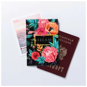 Обложка для паспорта "Паспорт мечтателя": размер 13,5 х 9,2 х 0,2 см