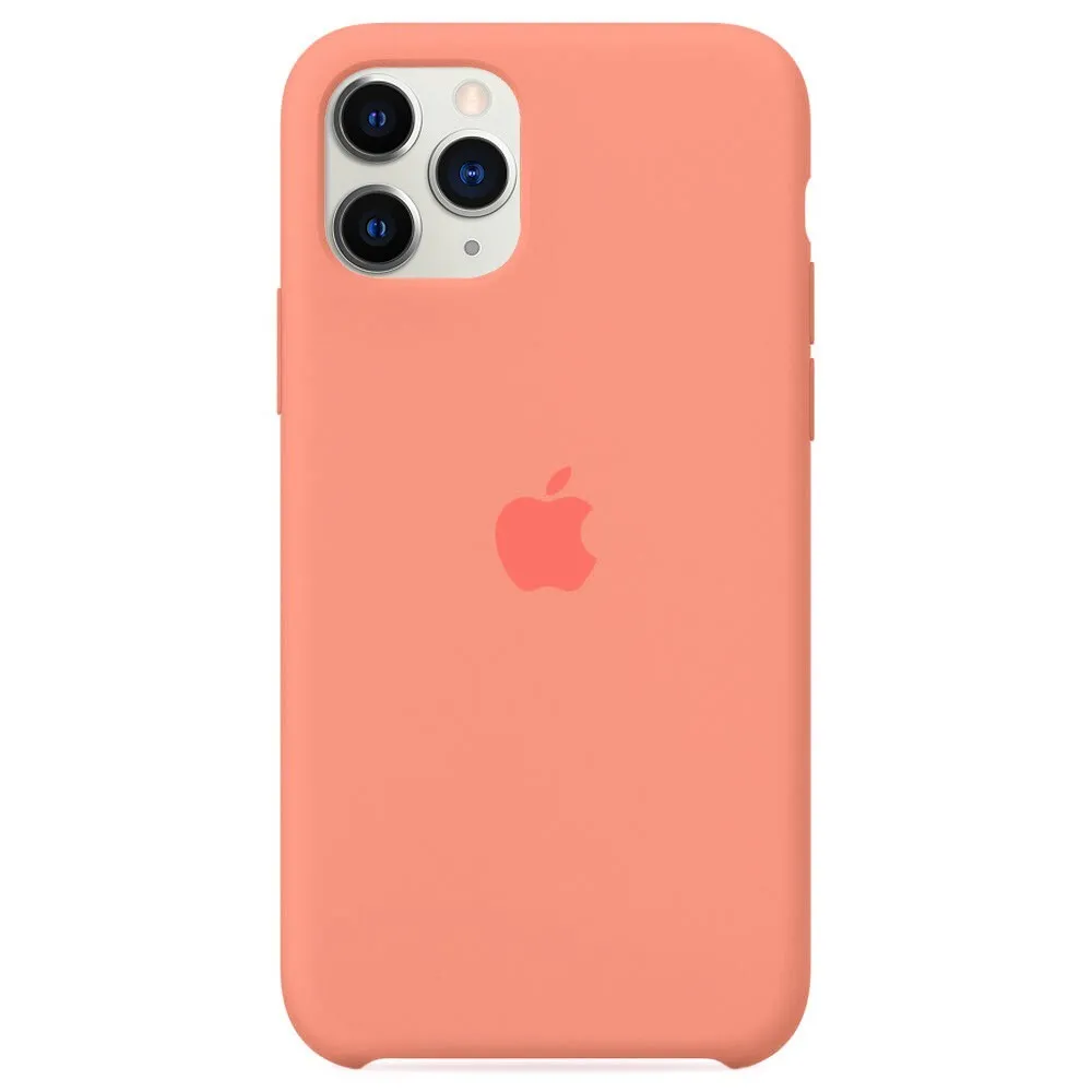 персик Чехол для iPhone 11Pro Max Apple Silicone Case Simple (Персиков)
