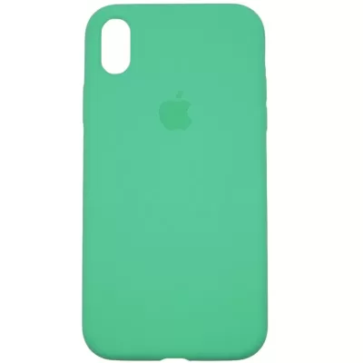 Чехол iP XS Max App Silicone (with logo 360) (Мятный(50))