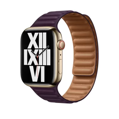 Ремешок Apple Watch Leather Link 38-40-41mm (Dark Cherry)