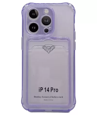 Чехол iP 14 Pro Pocket Case (TPU) (Lilac)