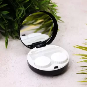 Контейнер для линз "Sparkles", black- green