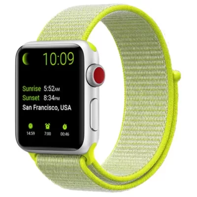 Ремешок для Apple Watch 42mm Нейлоновый (Лимонный)