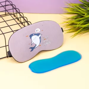 Маска для сна гелевая "You are best friends", brown