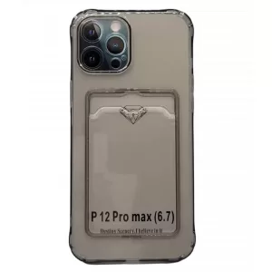 Чехол iP 12 Pro Max Pocket Case (TPU) (Black)