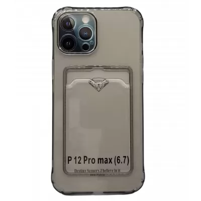 Чехол iP 12 Pro Max Pocket Case (TPU) (Black)