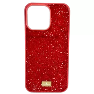 Чехлы для iPhone 14 PRO "SWAROVSKI" (Red)