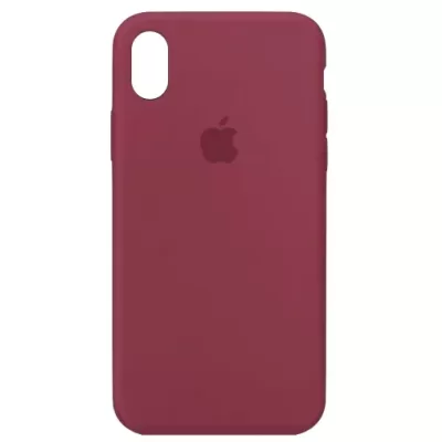 Чехол iP XS Max App Silicone (with logo 360) (Бордовый(36))