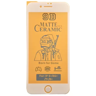 Защитное Стекло iP 6+/6S+/7+/8+ Ceramics White (Matte)
