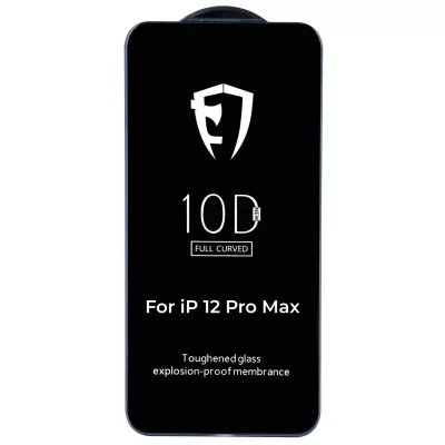 Защитное стекло iP 12 Pro Max 10D (Black)