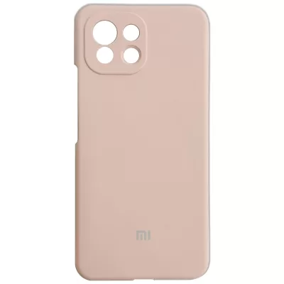 Чехол Xiaomi Mi 11 Lite Silicone Case Logo (Пудра(18))