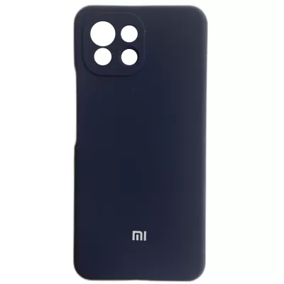 Чехол Xiaomi Mi 11 Lite Silicone Case Logo (Темно-синий(8))