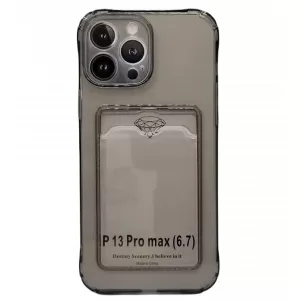 Чехол iP 13 Pro Max Pocket Case (TPU) (Black)