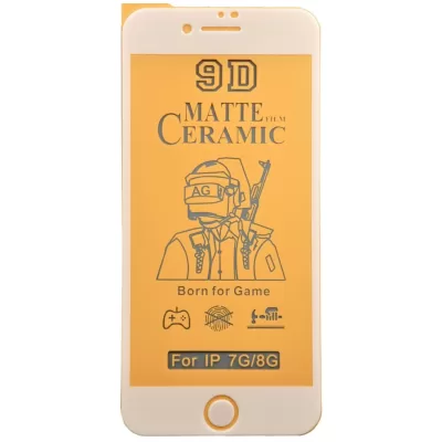 Защитное Стекло iP 6/6S/7/8/SE 2020 Ceramics White (Matte)