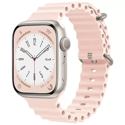 Ремешок Apple Watch Ocean Silicone 42-44-45-49mm (Pink Sand)