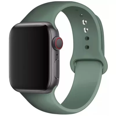 Ремешок Apple Watch Silicone 42-44-45-49mm (Темно-Зеленый(63))