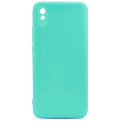 Чехол Redmi 9a Silicone Case Logo (Бирюзовый(2))