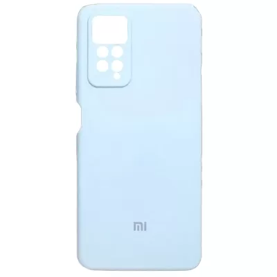 Чехол Redmi Note 11 Pro Silicone Case Logo (Голубой(11))