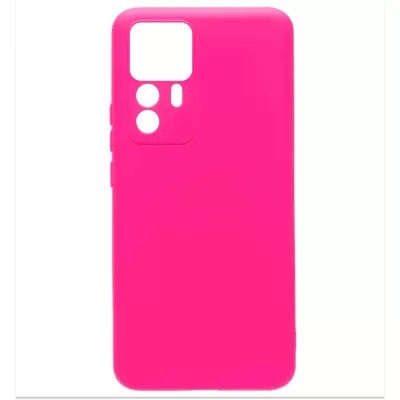 Чехол Xiaomi 12T/12T Pro Silicone Case Logo (Ярко-Розовый(21))