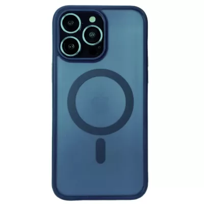 Чехол для iPhone 13 Pro ShockProof MagSafe (PC) (Blue)