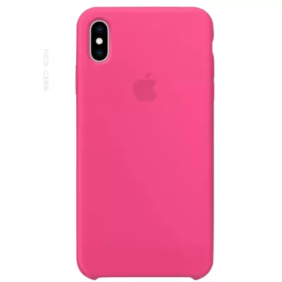 Чехол для iPhone XS Max Apple Silicone Case Simple (Малиновый)