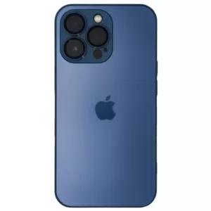 Чехол iP 13 Pro MAX AG Gless case MagSafe (Navy Blue)