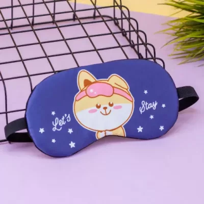 Маска для сна "Dog stay", blue