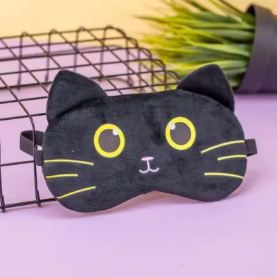 Маска для сна "Surprised cat", black