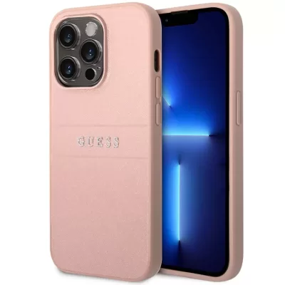 Чехол iP 13 Pro GS Saffiano Metal Logo (Pink)