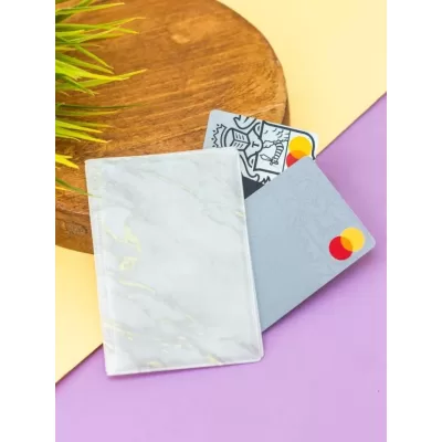 Держатель для карт-книжка "White gold marble" (7 х 10 см)