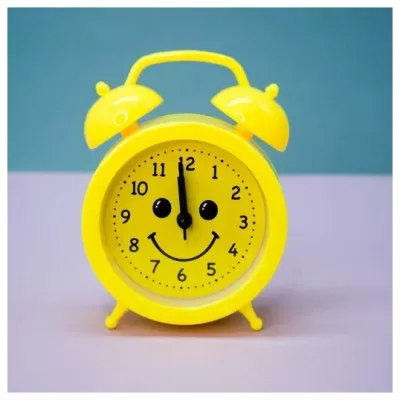 Часы-будильник «SMILE», yellow