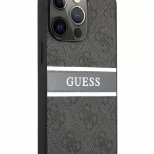 Чехол iP 14 Pro Max GS Stripe Printed Logo (Black)