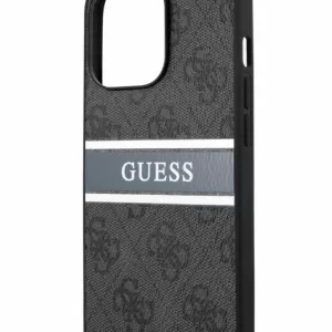 Чехол iP 14 Pro Max GS Stripe Printed Logo (Black)