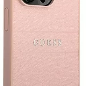Чехол iP 14 Pro Max GS Saffiano Metal Logo (Pink)