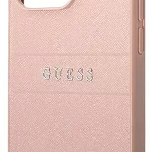 Чехол iP 14 Pro Max GS Saffiano Metal Logo (Pink)