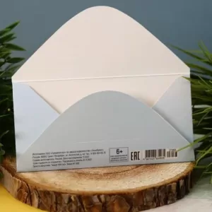 Конверт для денег "Цветочный", голубой