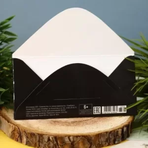 Конверт для денег "С днем рождения!", чёрный