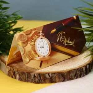 Конверт для денег "Поздравляю", часы