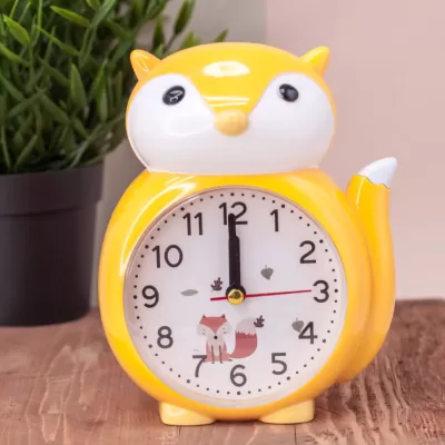 Часы-будильник "Fox", yellow