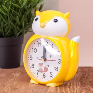 Часы-будильник "Fox", yellow