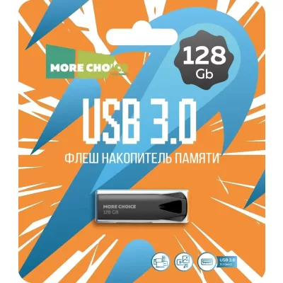 Накопитель USB 128 GB 3.0 More Choice MF128m Black