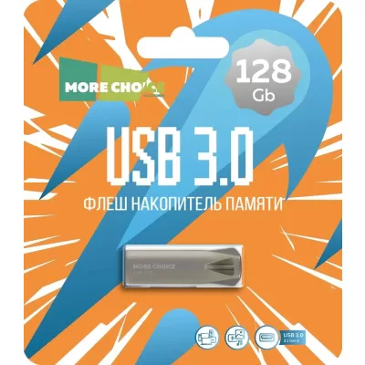 Накопитель USB 128 GB 3.0 More Choice MF128m Silver