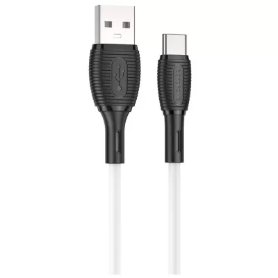 Кабель USB/Type-C Borofone BX86 (1м), силикон, белый