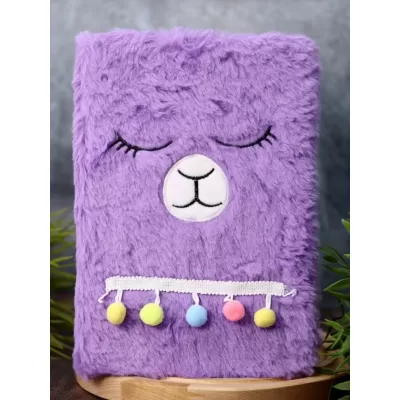 Блокнот плюшевый "Lama", dark purple