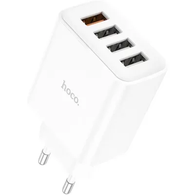 СЗУ Hoco C102A 4USB 2.1A QC3.0 белый