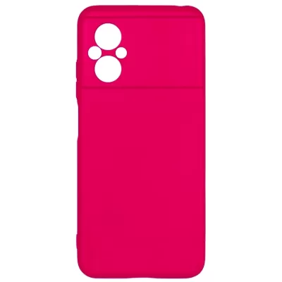 Чехол Poco M5 4G Silicone Case Logo (Ярко-Розовый(21))