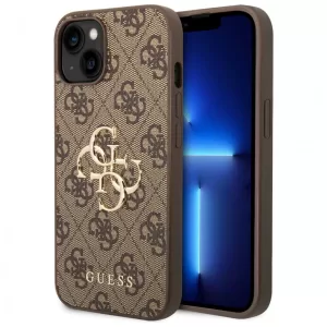 Чехол iP 13 GS Big Metal Logo (Brown)