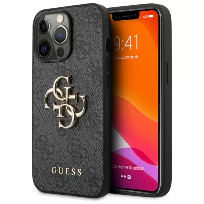 Чехол iP 14 Pro GS Big Metal Logo (Black)
