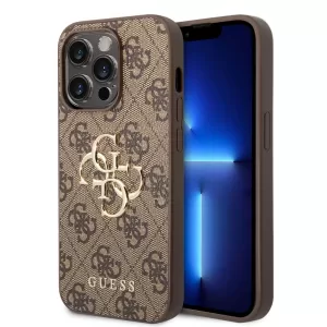Чехол iP 13 Pro GS Big Metal Logo (Brown)