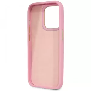 Чехол iP 14 Pro Max GS Croco with Metal Logo (Pink)
